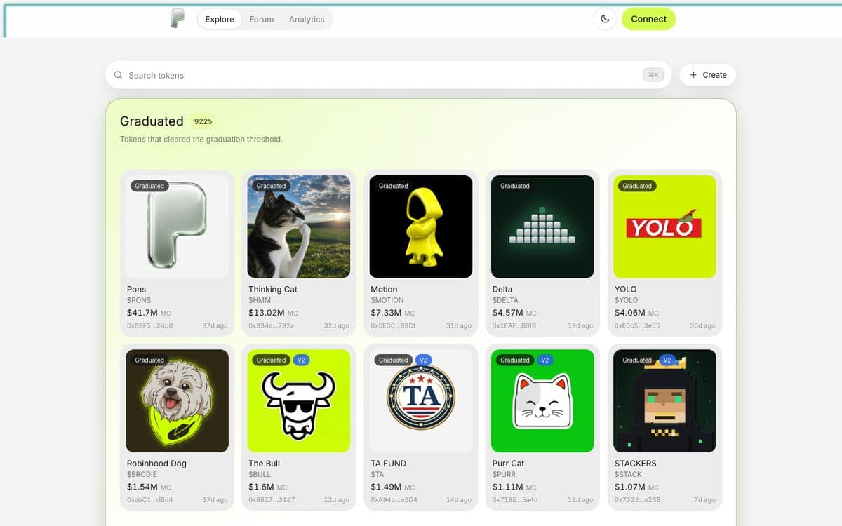 Screenshot of the Pons web interface